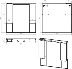 Misty Мебель для ванной Чегет 105 белая – фотография-7